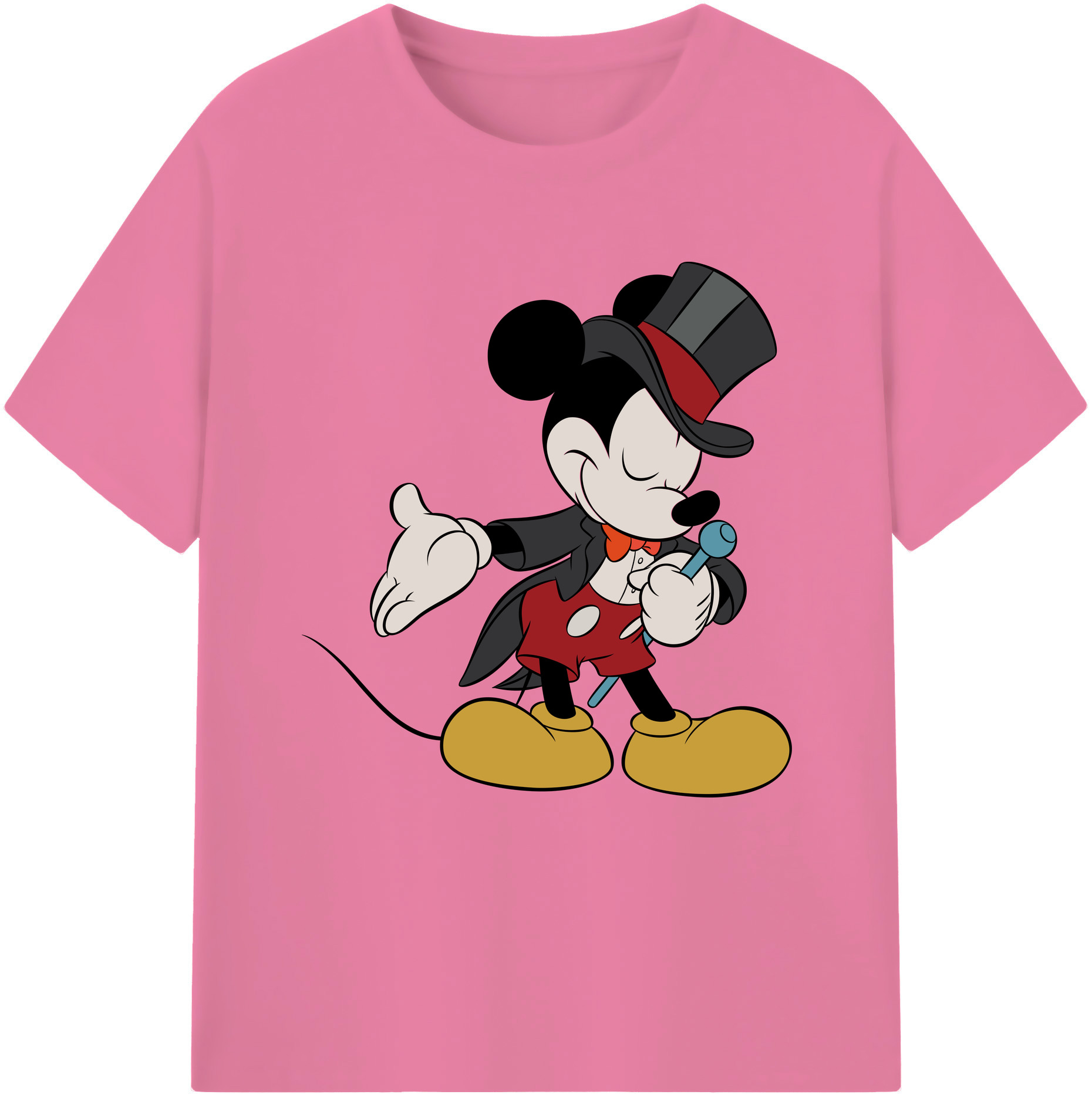 （画像用） ミッキーマウス Mickey Mouse 綿100％半袖Tシャツ（フロントプリント）